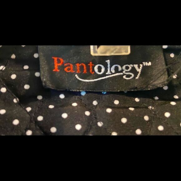 Pantology Black Quilted Jacket W Polka Dot Sz 8 EC - Picture 4 of 7